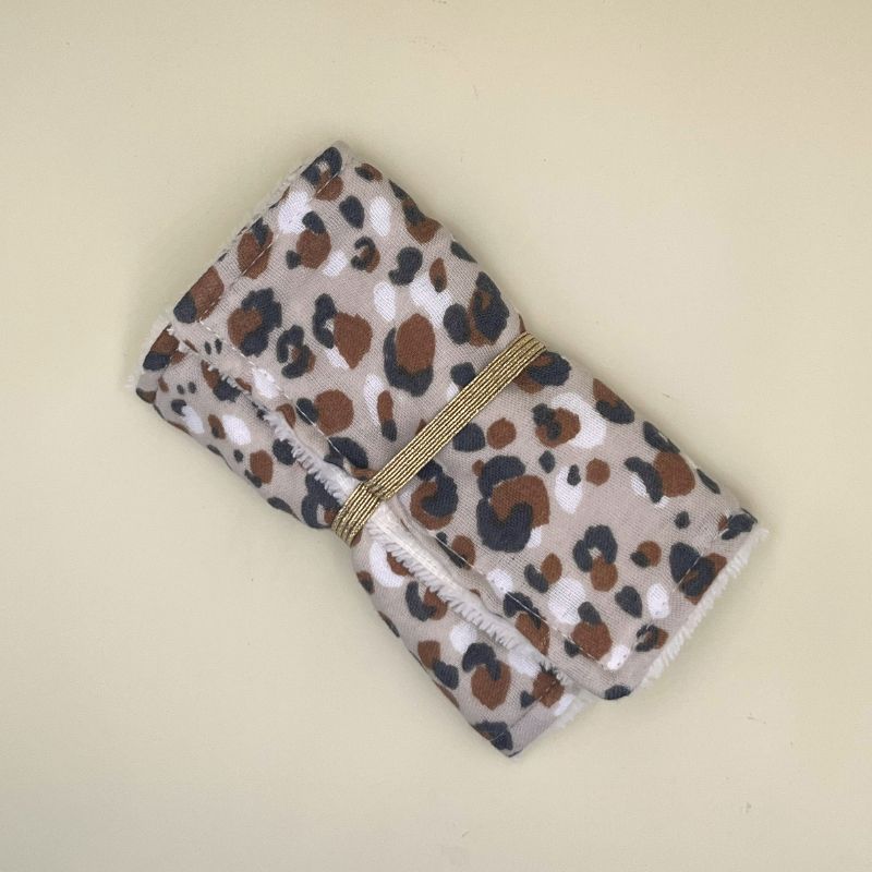 pochette de transport tissu léopard