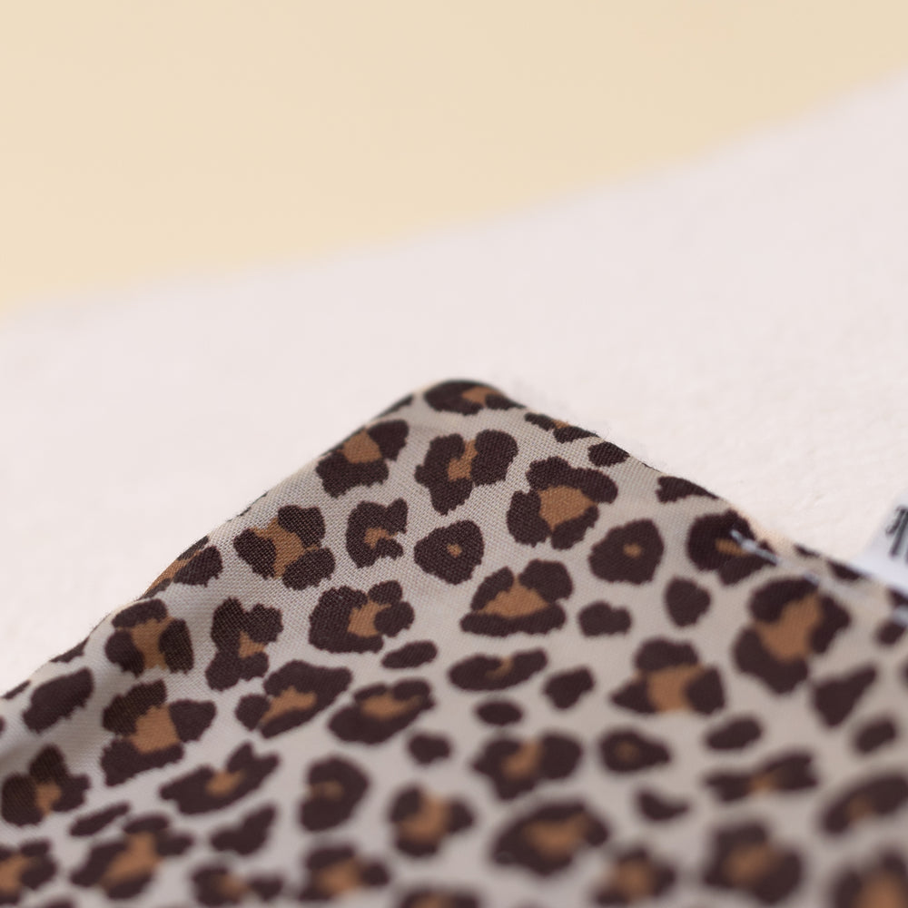 Coton lavable en éponge bambou de motif Léopard