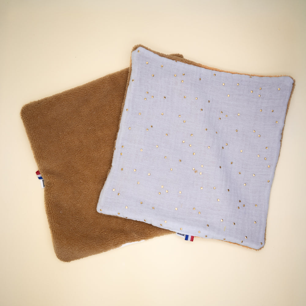 minis serviettes ultra-douces en éponge de bambou et en coton pour vous sécher le visage pour les peaux à imperfections et les peaux sensibles à motif plumetis