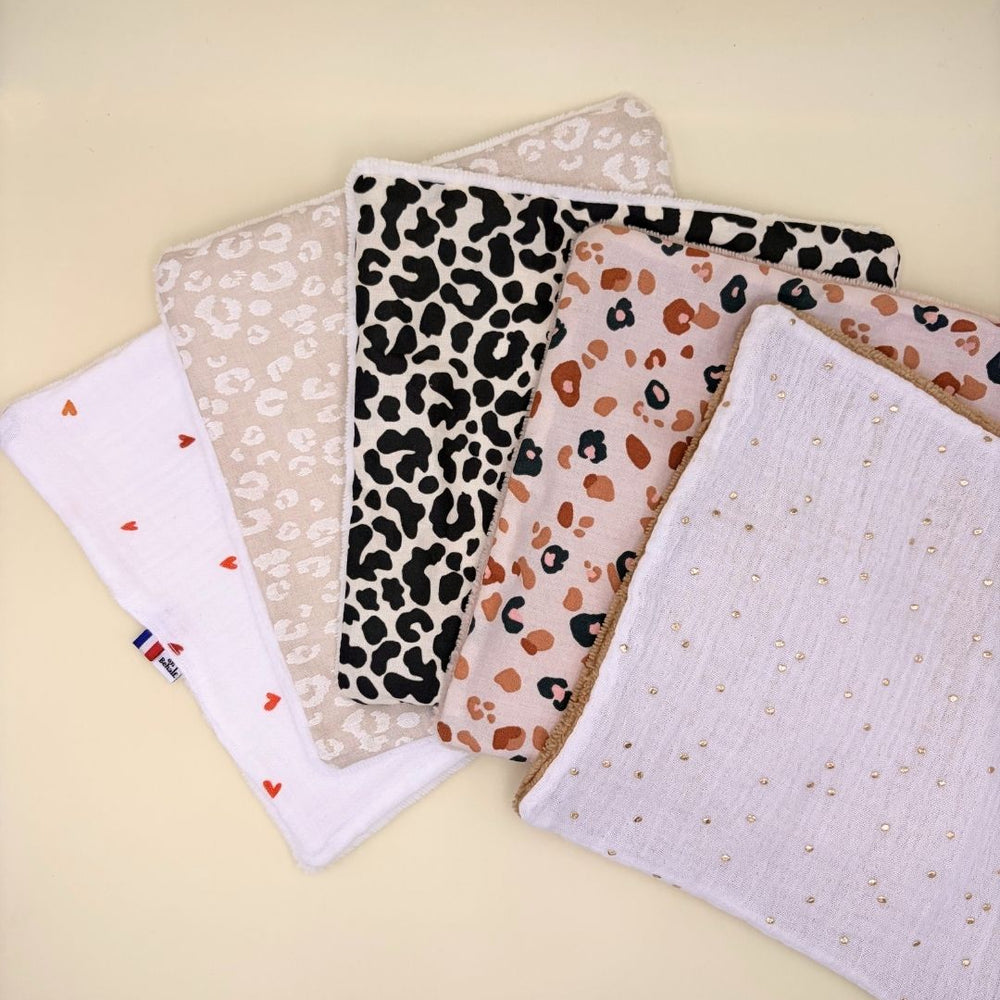 minis serviettes ultra-douces en éponge de bambou et en coton pour vous sécher le visage pour les peaux à imperfections et les peaux sensibles avec 5 motifs au choix